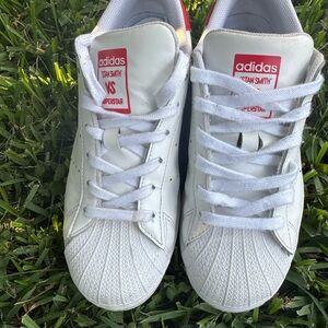 Adidas originals Stan Smith red and white womens 7